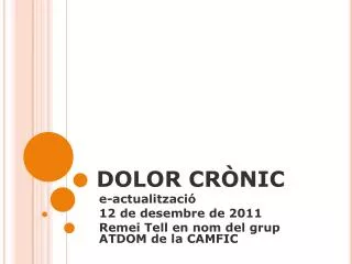 dolor cr nic