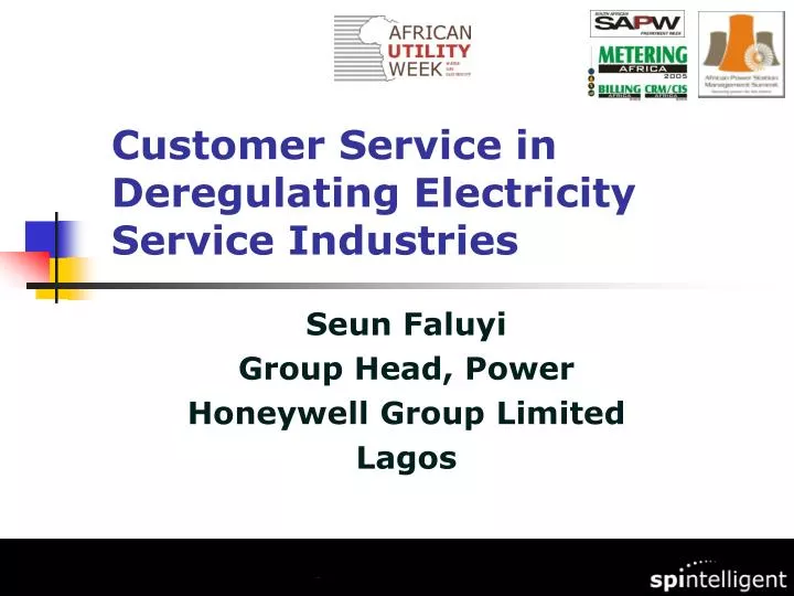 customer service in deregulating electricity service industries