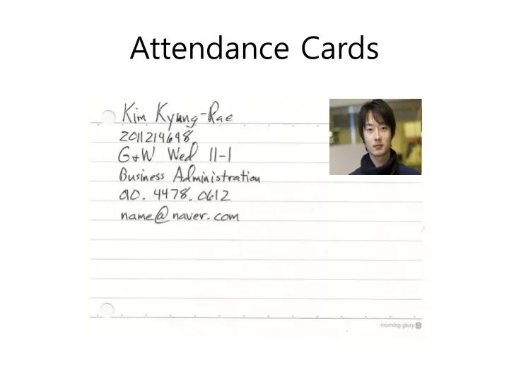 attendance cards