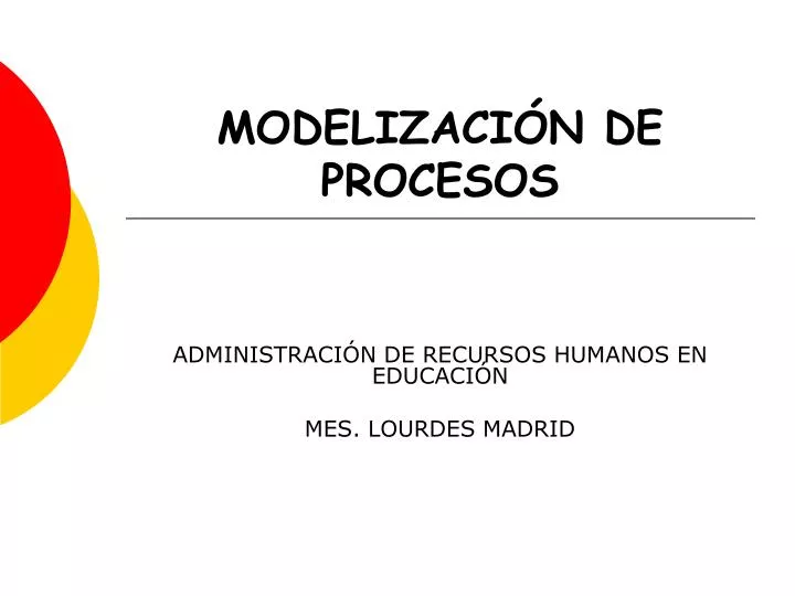 modelizaci n de procesos