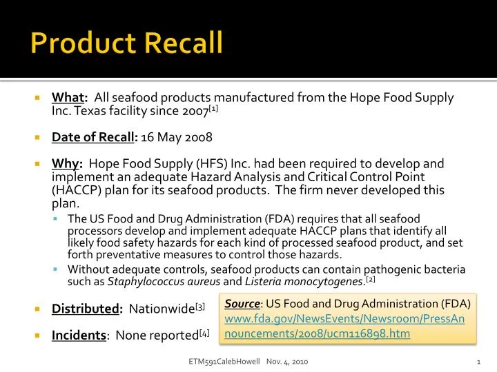 product recall