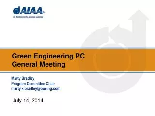 Green Engineering PC General Meeting