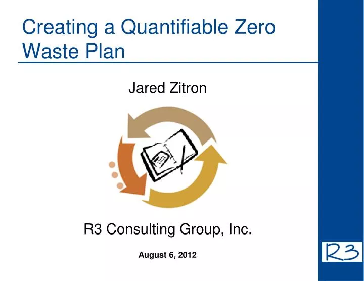 creating a quantifiable zero waste plan