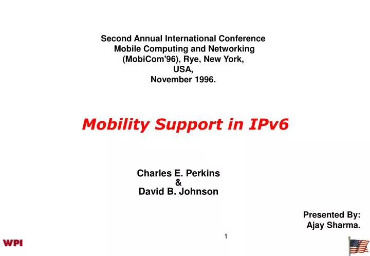 mobility support in ipv6