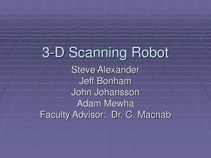 3 d scanning robot