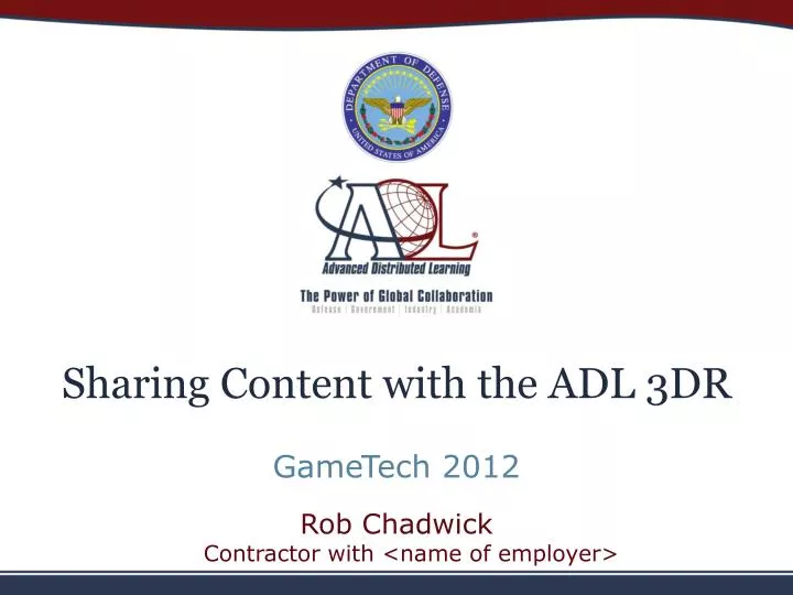 sharing content with the adl 3dr