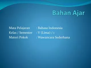 bahan ajar