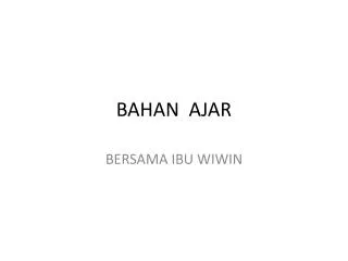 bahan ajar