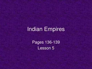 Indian Empires