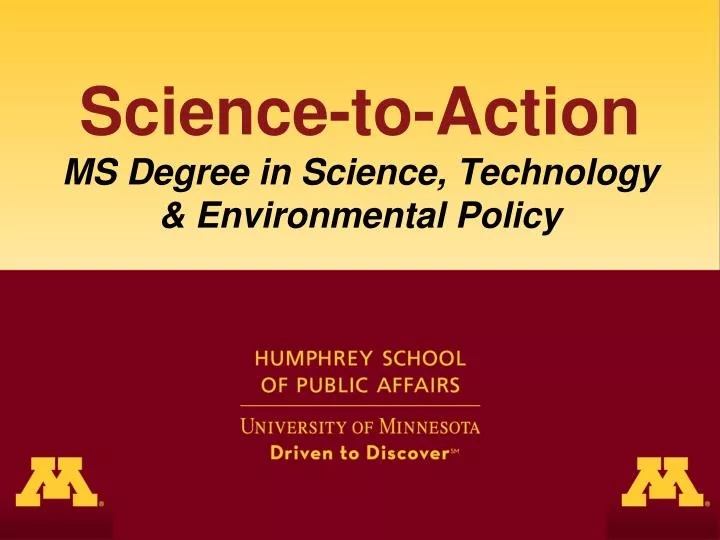 science to action ms degree in science technology environmental policy