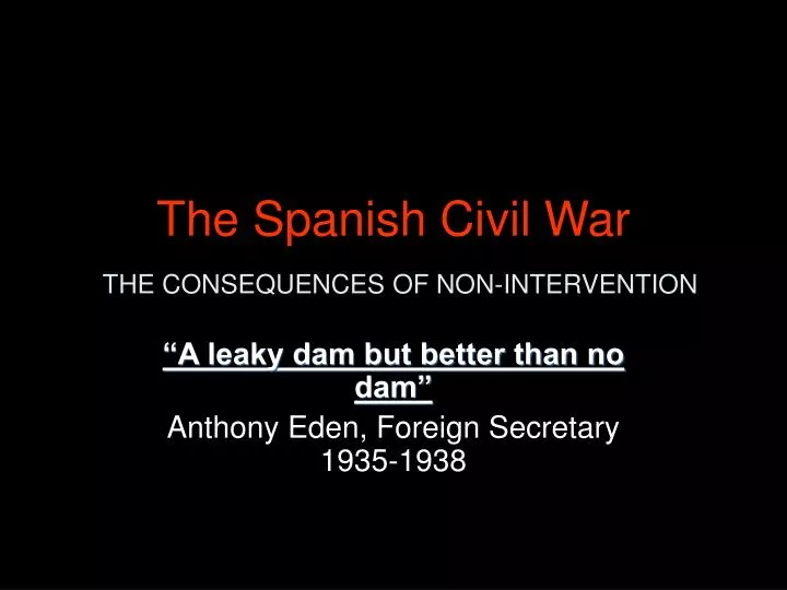 the spanish civil war the consequences of non intervention
