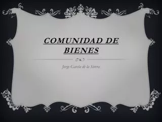 comunidad de bienes