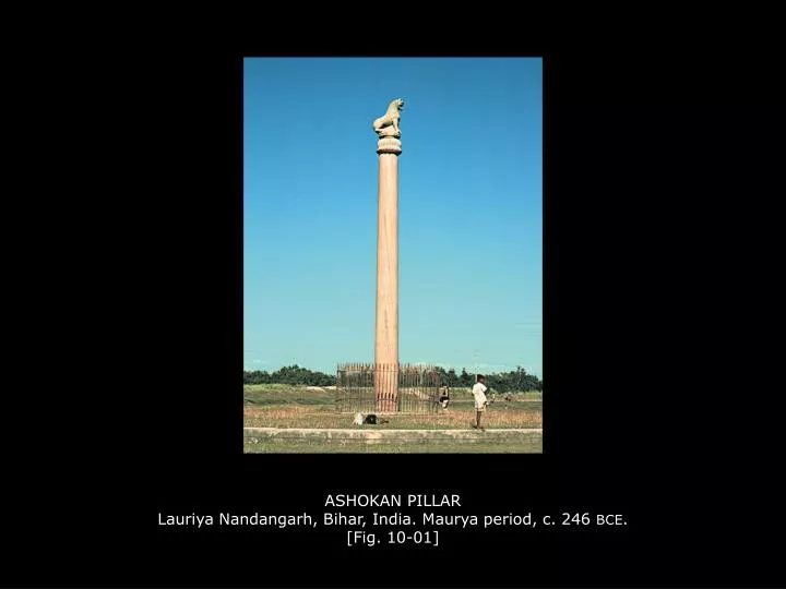 ashokan pillar lauriya nandangarh bihar india maurya period c 246 bce fig 10 01