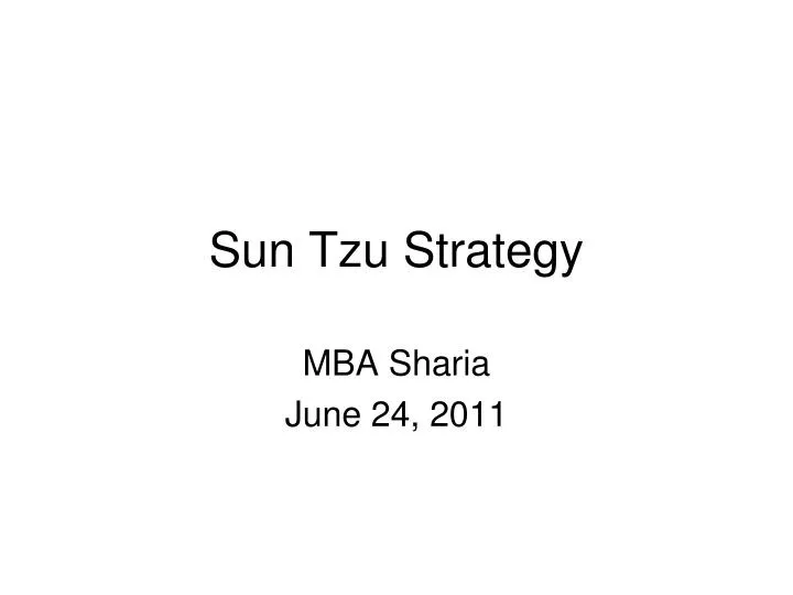 sun tzu strategy