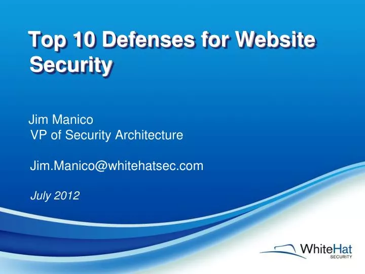 top 10 defenses for website security