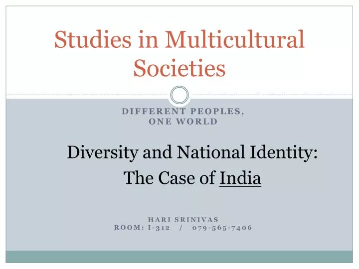 studies in multicultural societies