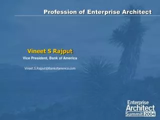 Profession of Enterprise Architect