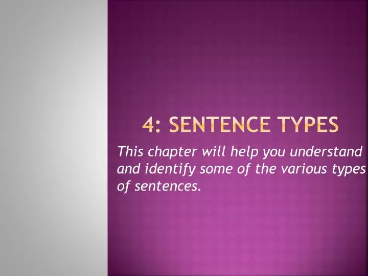 4 sentence types