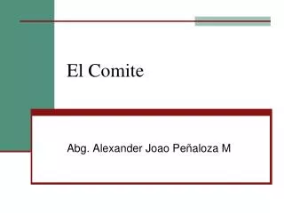 el comite