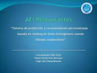 afi restaurantes