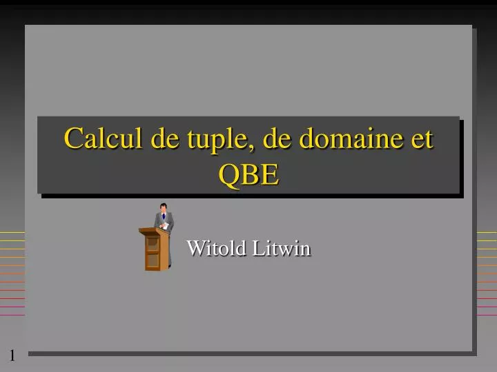 calcul de tuple de domaine et qbe