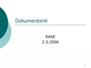 dokumentointi