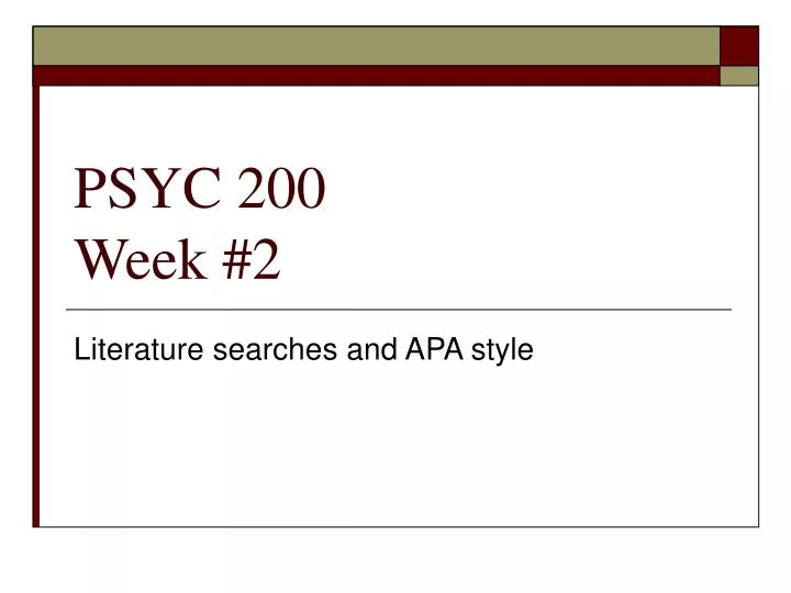 psyc 200 week 2