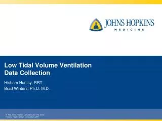 Low Tidal Volume Ventilation Data Collection