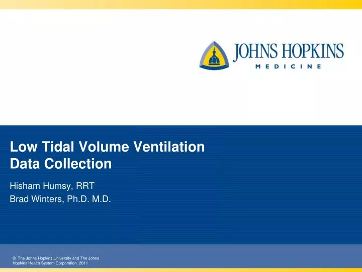 low tidal volume ventilation data collection
