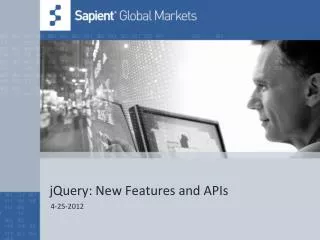 jQuery: New Features and APIs