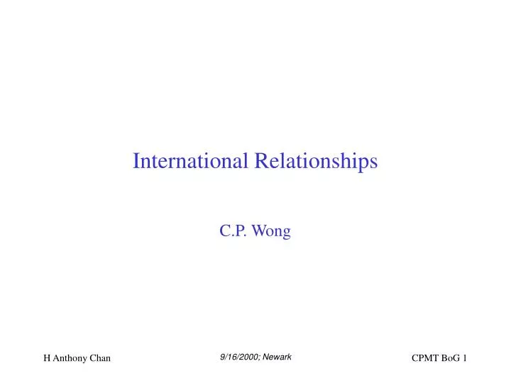 international relationships