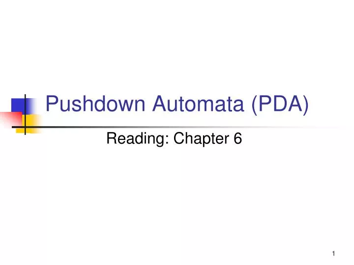 pushdown automata pda