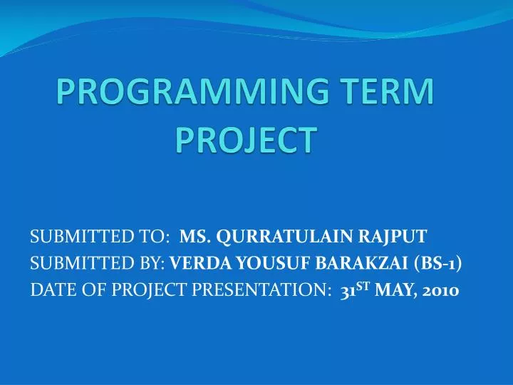 programming term project