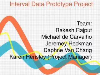Interval Data Prototype Project