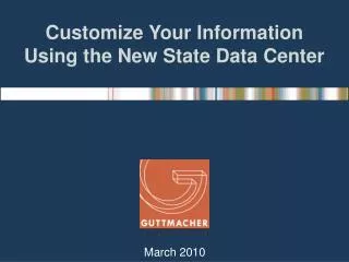Customize Your Information Using the New State Data Center