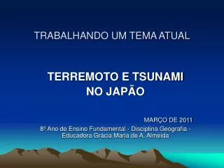 trabalhando um tema atual