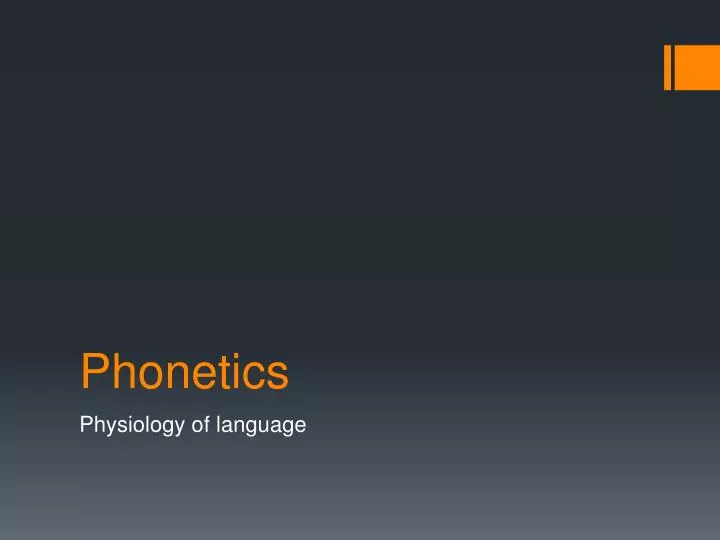 phonetics