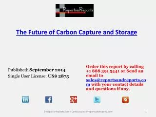 Annual Growth Value Forecasts of Carbon Capture and Storage
