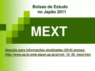 bolsas de estudo no jap o 2011