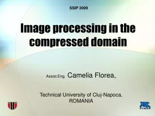 Image processing in the compressed domain