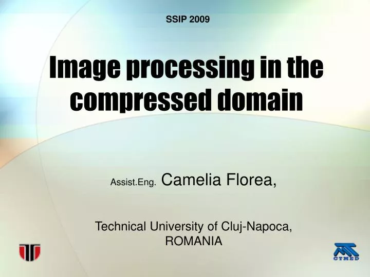 image processing in the compressed domain