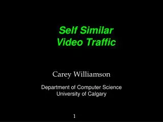 Self Similar Video Traffic