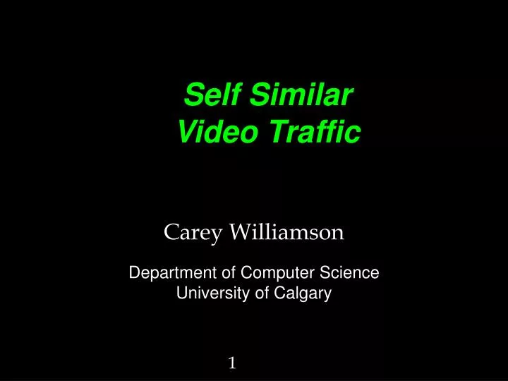 self similar video traffic