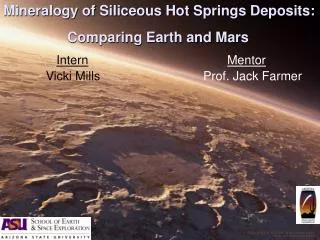 Mineralogy of Siliceous Hot Springs Deposits: