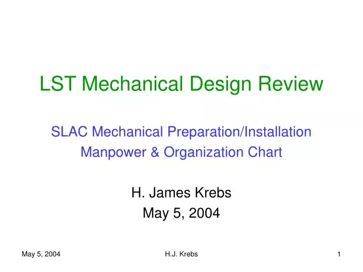 lst mechanical design review