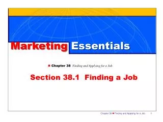 Marketing Essentials