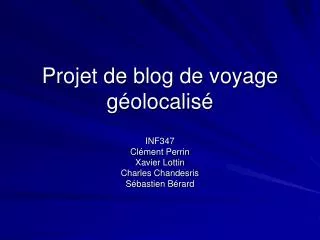 projet de blog de voyage g olocalis