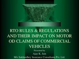 rto rules regulations and their impact on motor od claims of commercial vehicles