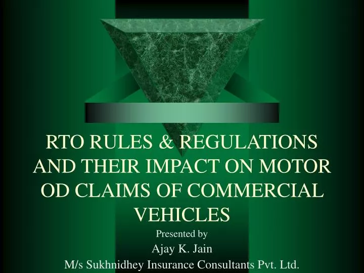 rto rules regulations and their impact on motor od claims of commercial vehicles