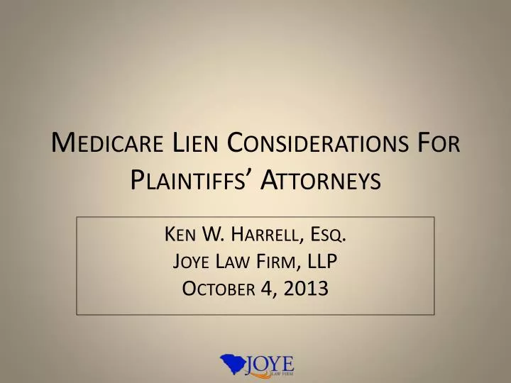 medicare lien considerations for plaintiffs attorneys